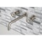 Kingston Brass KS8028RX Two-Handle Wall Mount Tub Faucet, Brushed Nickel KS8028RX - alternate 2